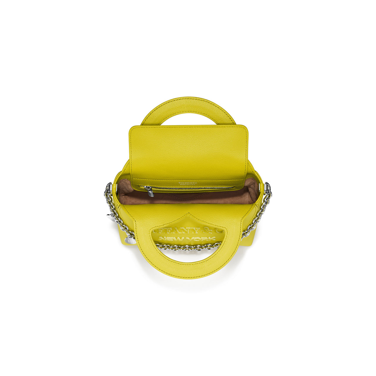 Collezione Return to Tiffany™:Mini tote con ciondoli in pelle giallo citrino numero immagine 3