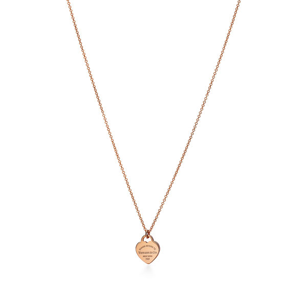 Return to Tiffany™:Heart Tag Pendant in Rose Gold, Mini