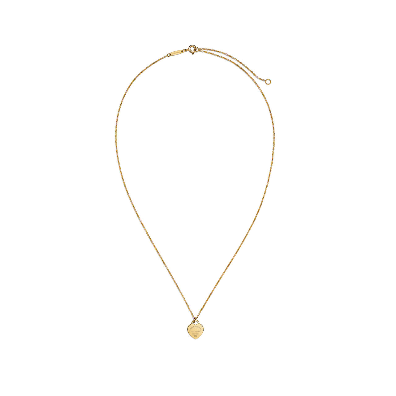 Return to Tiffany™:Mini Heart Tag Pendant in Yellow Gold image number 6