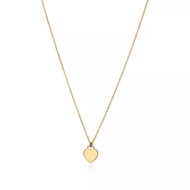 Return to Tiffany®:Mini Heart Tag Pendant in Yellow Gold, 7