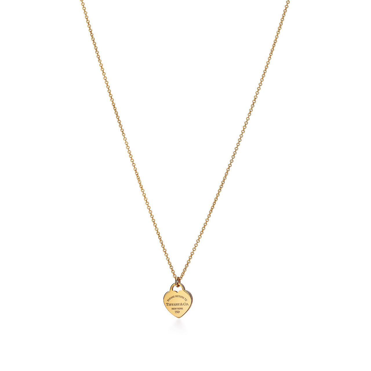 Return to Tiffany™:Mini Heart Tag Pendant in Yellow Gold image number 0