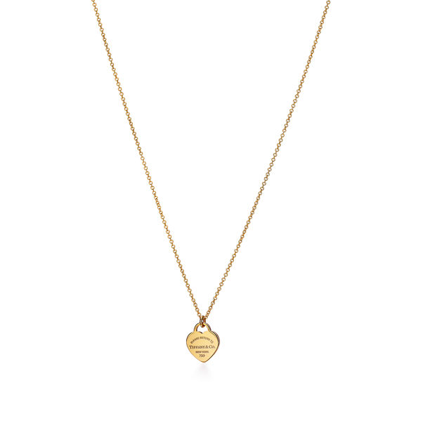 Return to Tiffany™:Mini Heart Tag Pendant in Yellow Gold