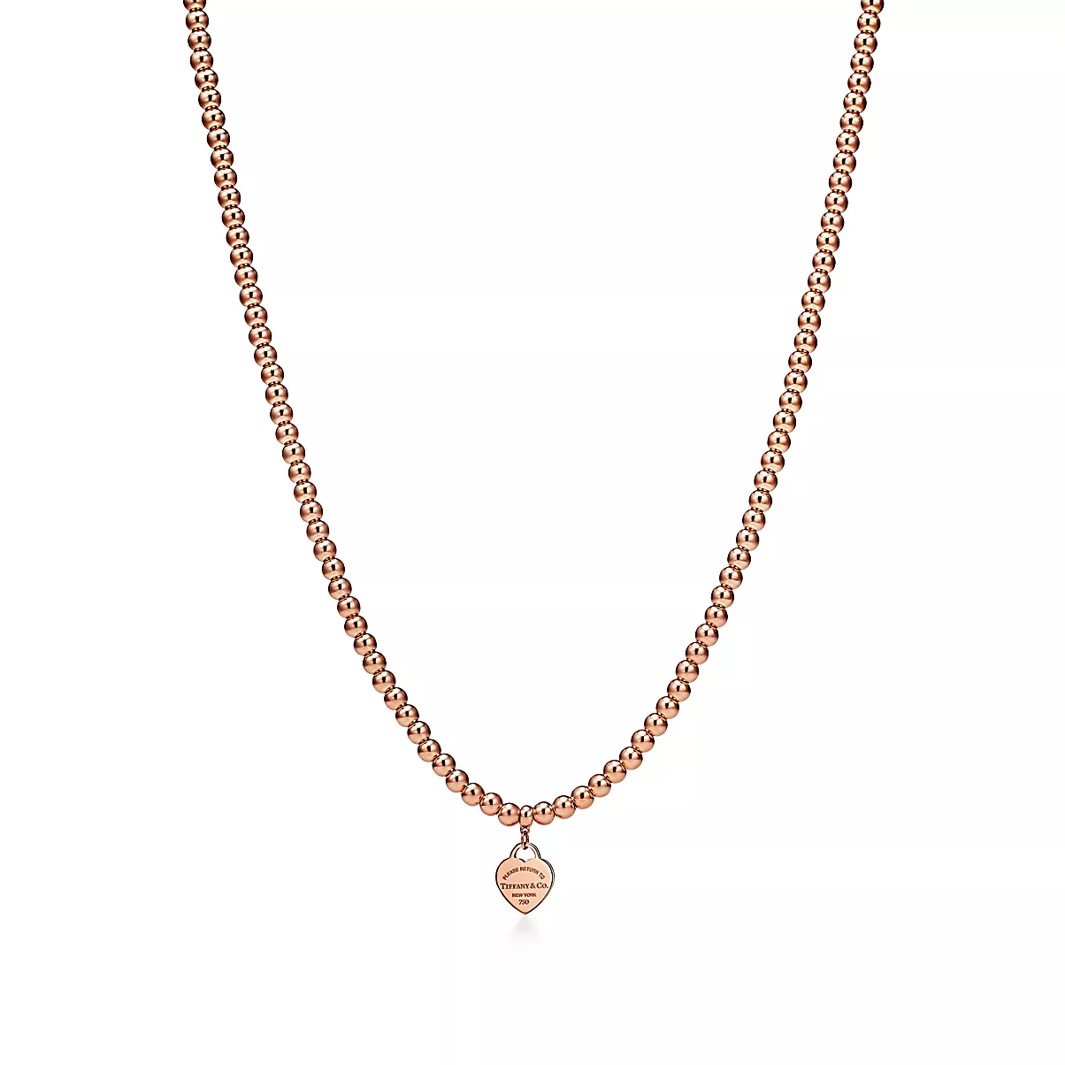 Return to Tiffany Necklace 18K 로즈 골드 No Gemstone One Scale