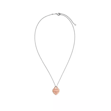 Return to Tiffany®:Heart Tag Pendant in Sterling Silver and Rose Gold, Small, 2