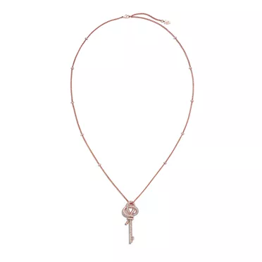 Tiffany Knot:Extra Large Key Pendant in Rose Gold with Diamonds, 2
