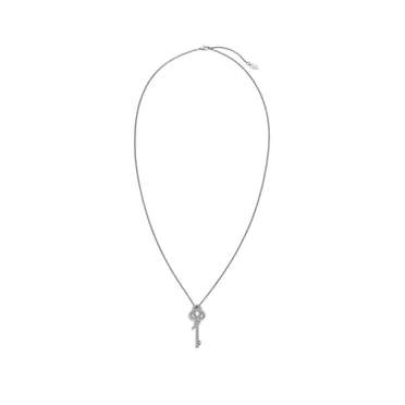 Tiffany Knot:Large Key Pendant in Platinum with Diamonds, 2