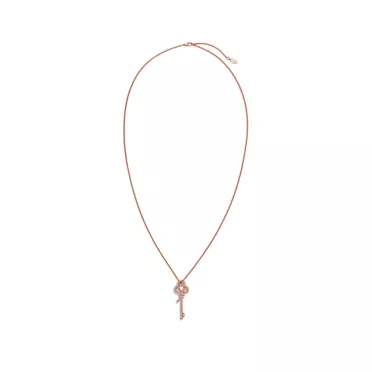 Tiffany Knot:Large Key Pendant in Rose Gold with Diamonds, 2