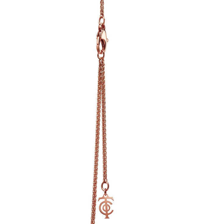 Tiffany Knot:Medium Key Pendant in Rose Gold with Diamonds image number 4