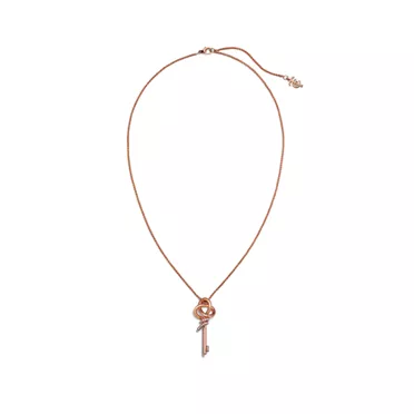 Tiffany Knot:Small Key Pendant in Rose Gold with Diamonds, 2