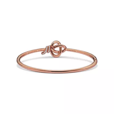Tiffany Knot:Hinged Bracelet in Rose Gold with Diamonds, 2