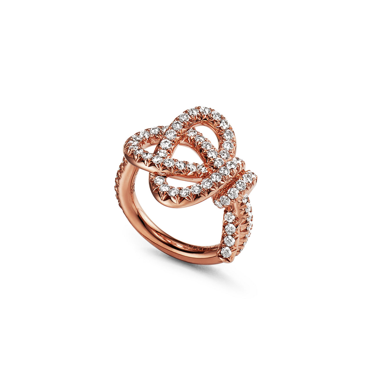 Tiffany Knot:Ring in Rose Gold with Diamonds image number 2