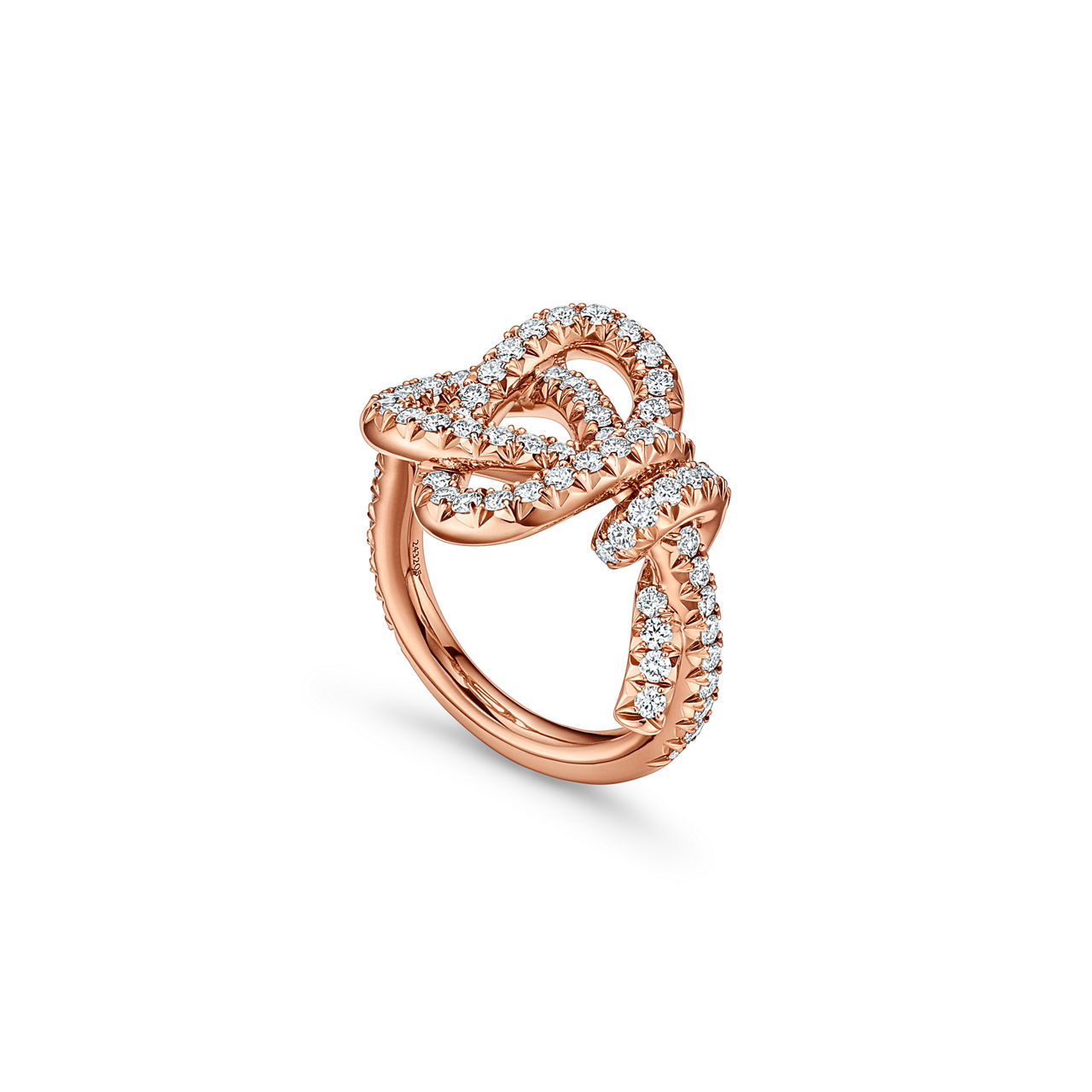 Tiffany Knot:Ring in Rose Gold with Diamonds image number 2