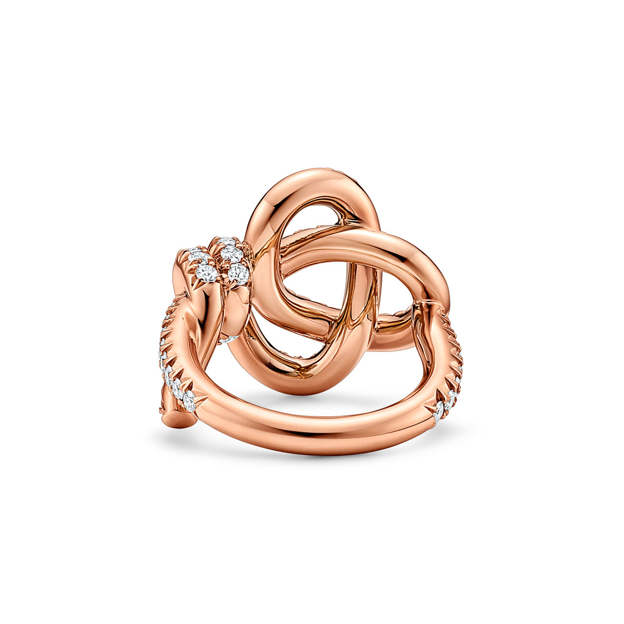 Tiffany Knot:Ring in Rose Gold with Diamonds image number 3