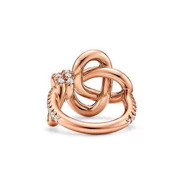 Tiffany Knot:Ring in Rose Gold with Diamonds, 3
