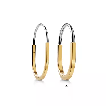 Tiffany Lock:Bangle in Yellow and White Gold, 7