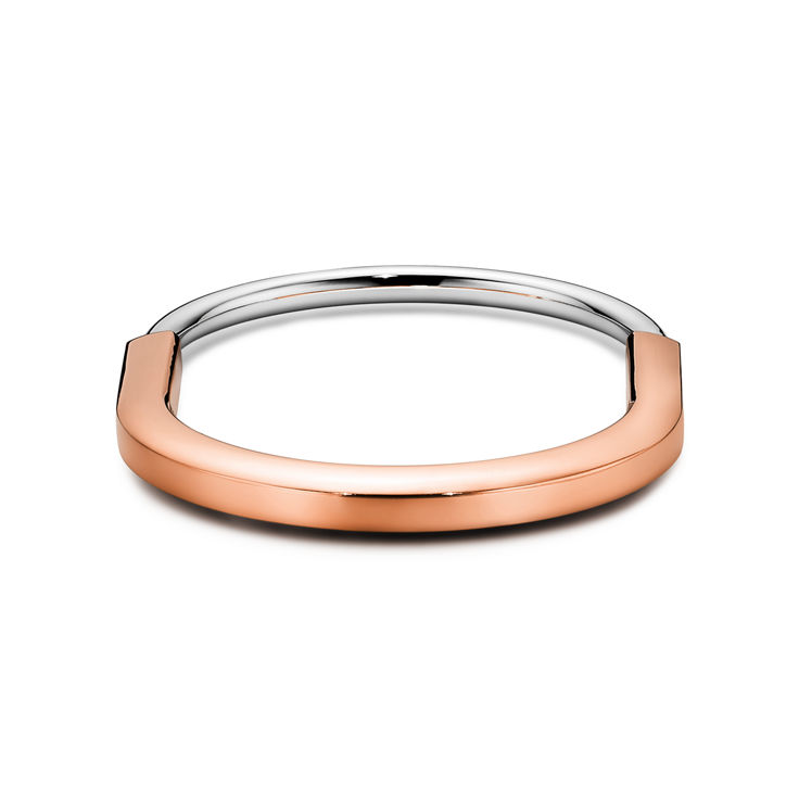 Tiffany Lock:Bangle in Rose and White Gold image number 5