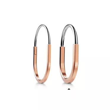 Tiffany Lock:Bangle in Rose and White Gold, 7