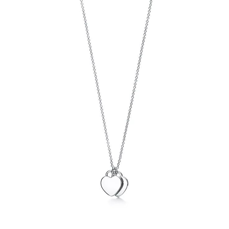 Return to Tiffany®:Heart Pendant and Earrings Set, Limited Edition in Silver with Diamonds, Mini, 5