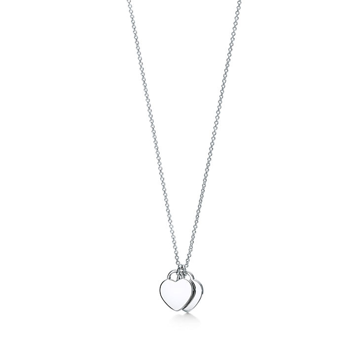 Return to Tiffany™:Heart Pendant and Earrings Set in Silver with Diamonds, Mini image number 5