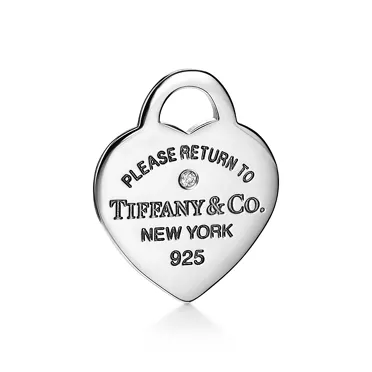 Return to Tiffany®:Heart Pendant and Earrings Set, Limited Edition in Silver with Diamonds, Mini, 7
