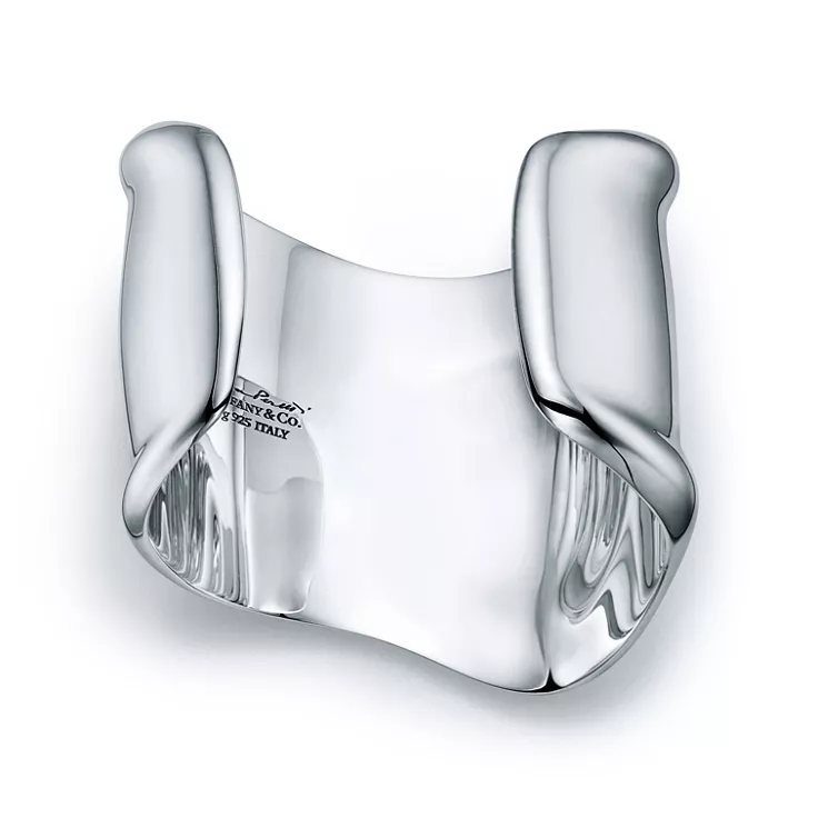 Elsa Peretti&reg;:Manchette Bone Medium en argent 925 milli&egrave;mes. Largeur : 61 mm, 4