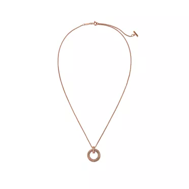 Tiffany T:T1 Narrow Circle Pendant in Rose Gold with Pavé Diamonds, 2