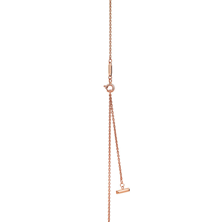 Tiffany T:T1 Narrow Circle Pendant in Rose Gold with Pavé Diamonds image number 4