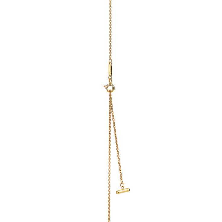 Tiffany T:T1 Narrow Circle Pendant in Yellow Gold with Pavé Diamonds image number 4