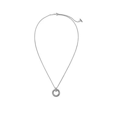 Tiffany T:T1 Narrow Circle Pendant in White Gold with Pavé Diamonds, 2