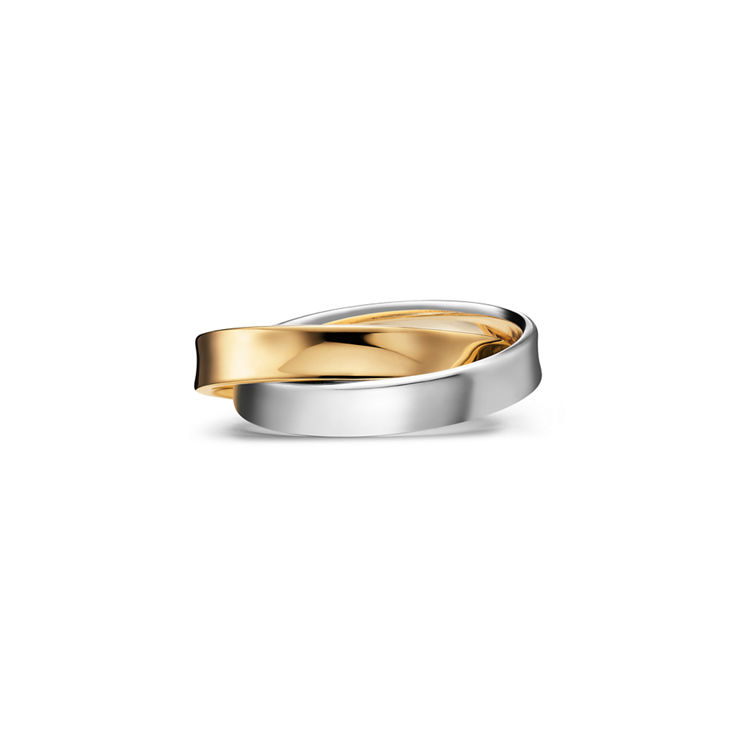 Tiffany 1837®:Interlocking Circles Ring in Yellow Gold and Sterling Silver image number 4
