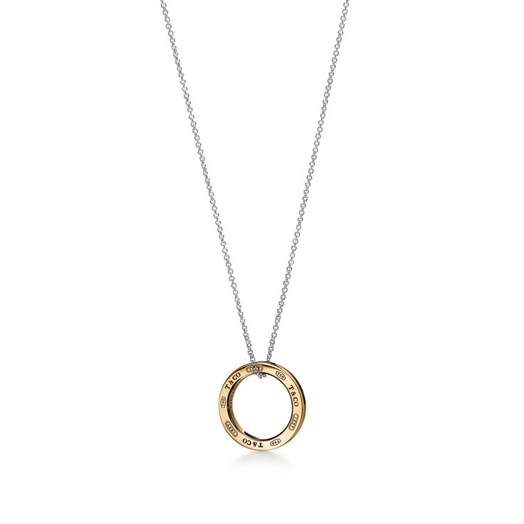 Tiffany 1837®:Circle Pendant in Sterling Silver and Yellow Gold image number 4