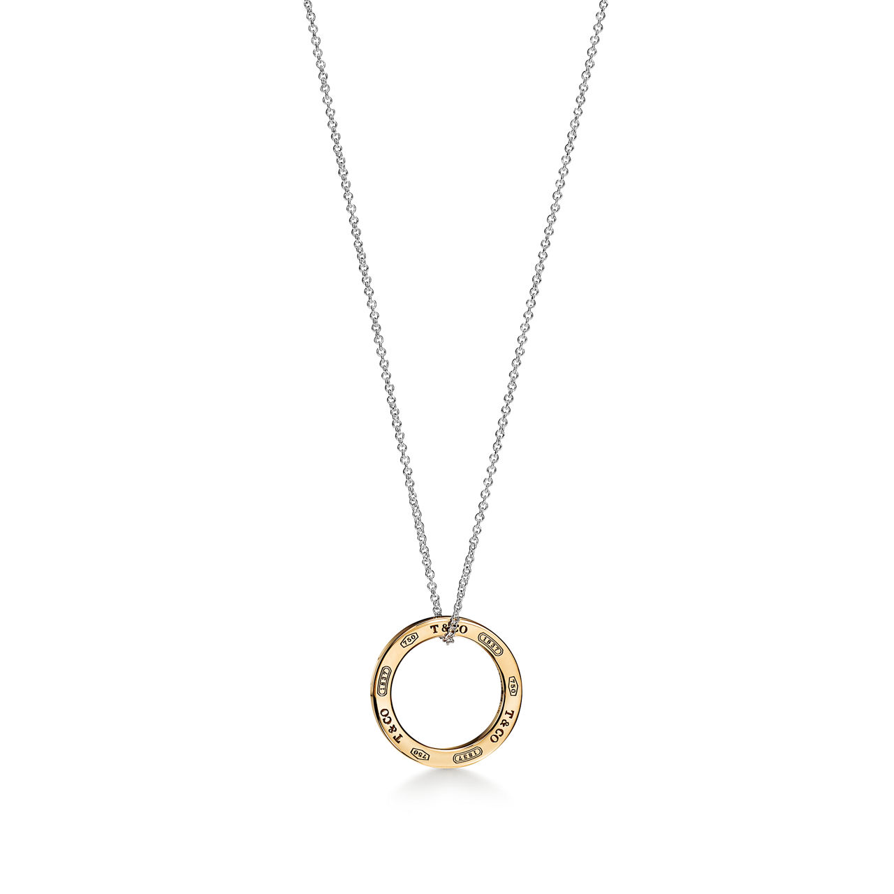 Tiffany 1837®:Circle Pendant in Sterling Silver and Yellow Gold image number 0