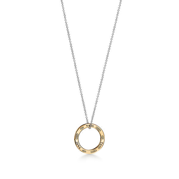 Tiffany 1837®:Circle Pendant in Sterling Silver and Yellow Gold