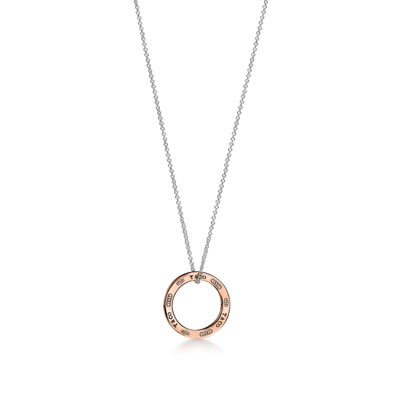 Tiffany 1837®:Circle Pendant in Sterling Silver and Rose Gold image number 0