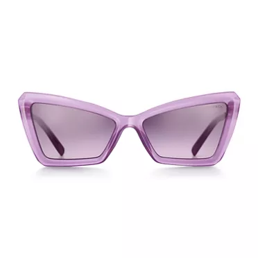 Tiffany Sunglasses in Fuchsia Opal Acetate with Pink Lenses, 2