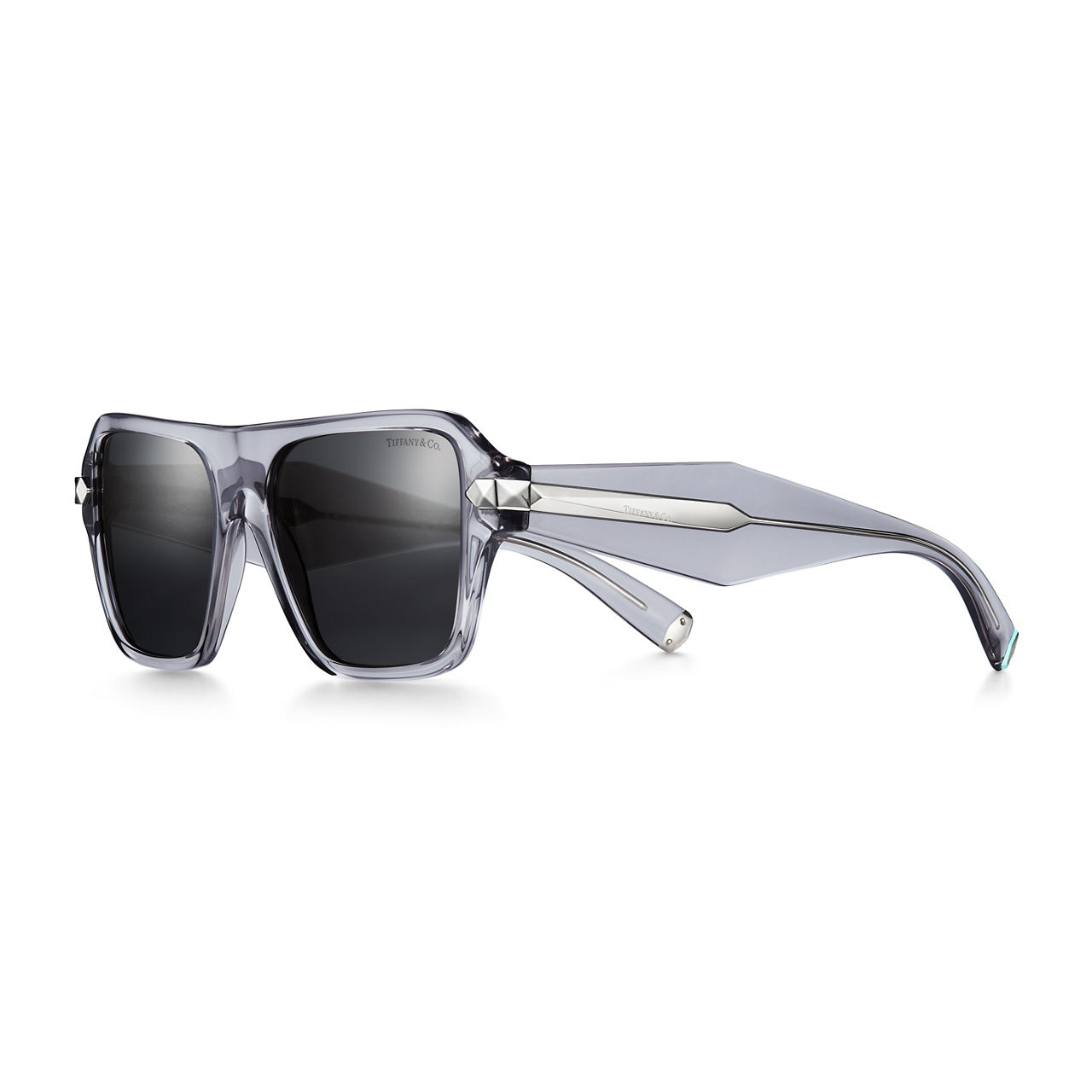 T&CO®: Sunglasses in Dark Grey Acetate with Grey Lenses image number 0