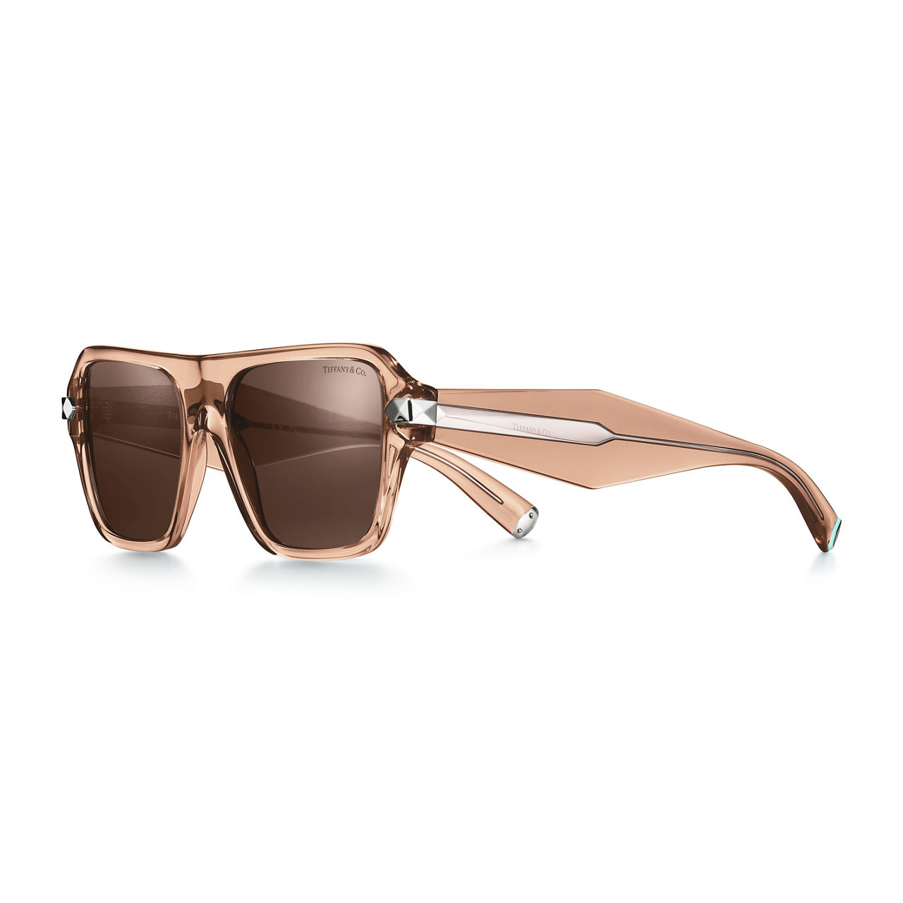 Gafas de sol en acetato champán con cristales de color marrón claro