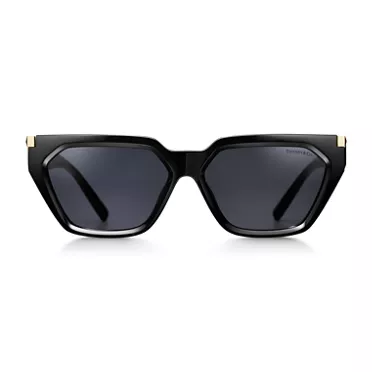 Tiffany T:Sunglasses in Black Acetate with Gray Gradient Lenses, 2