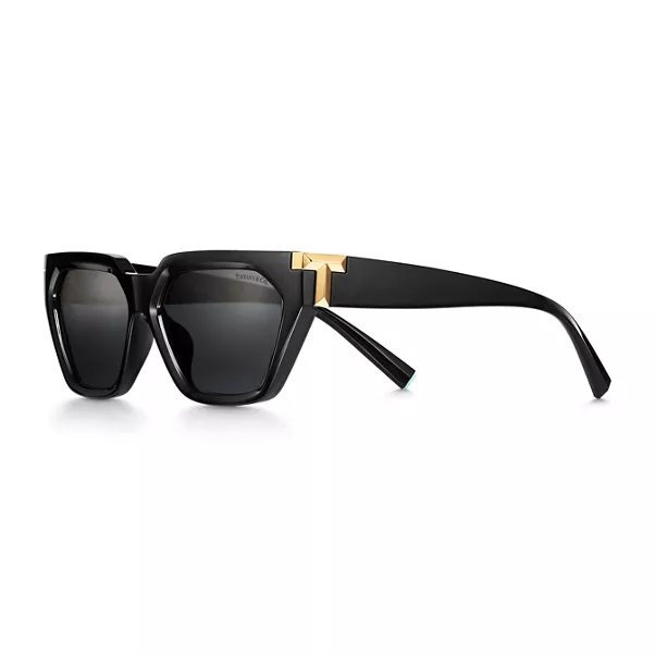 Sunglasses in Black Acetate with Gray Gradient Lenses