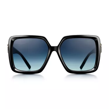 Tiffany T:Sunglasses in Black Acetate with Tiffany Blue® Lenses, 2