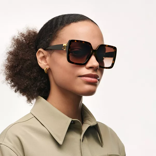 Sunglasses in Tortoise Acetate with Brown Gradient Lenses