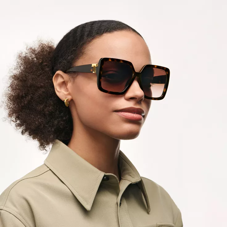 Tiffany T:Sunglasses in Tortoise Acetate with Brown Gradient Lenses, 1