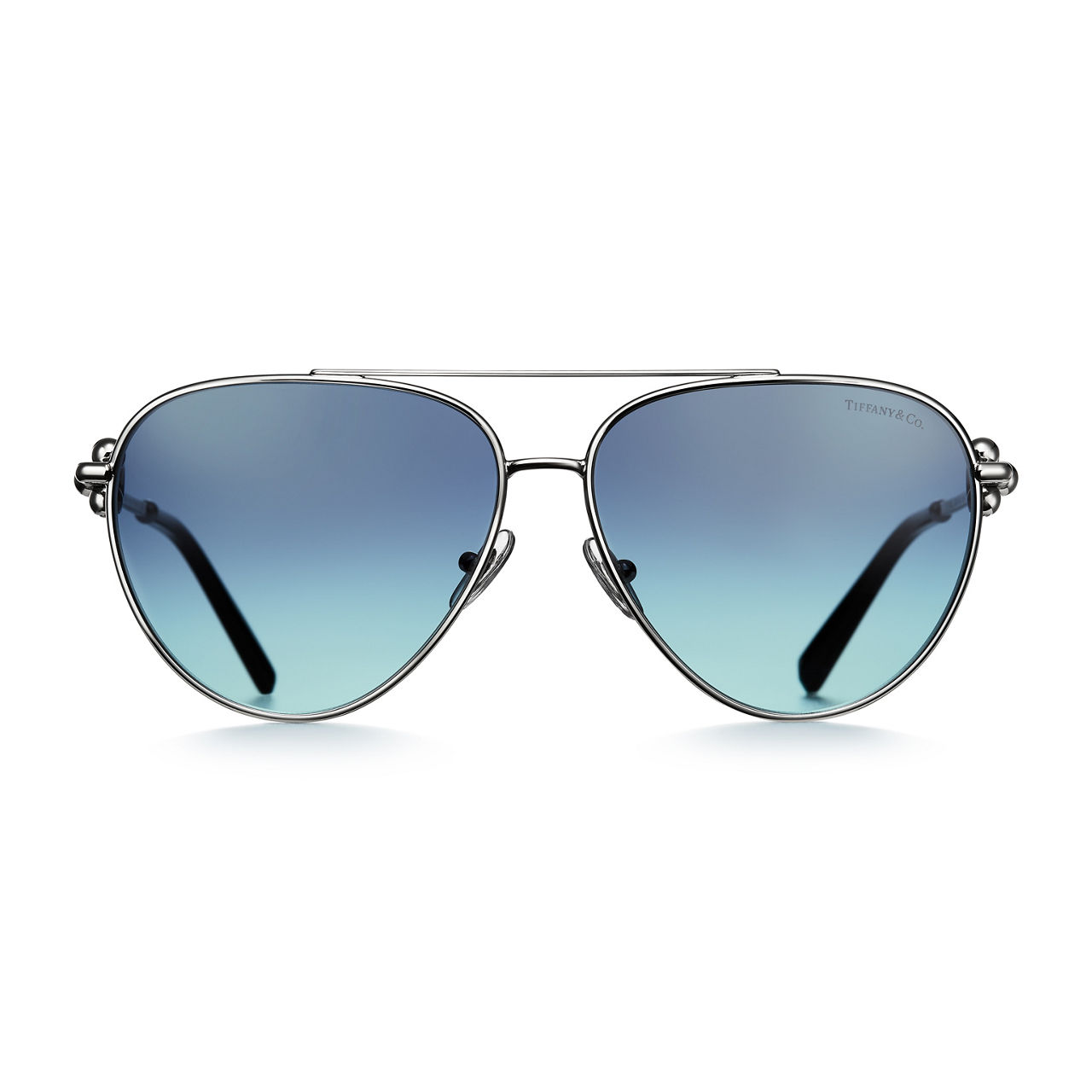 Tiffany HardWear:Sunglasses in Silver-colored Metal image number 2