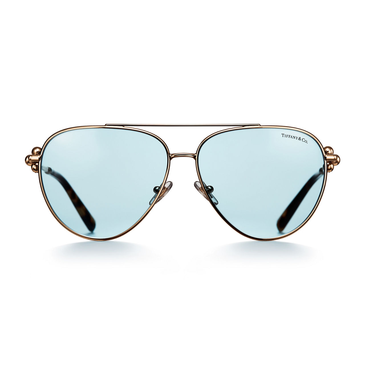 Tiffany HardWear:Sunglasses in Pale Gold-colored Metal image number 2