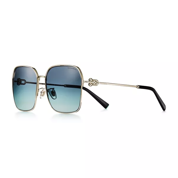 Sunglasses in Pale Gold-colored Metal