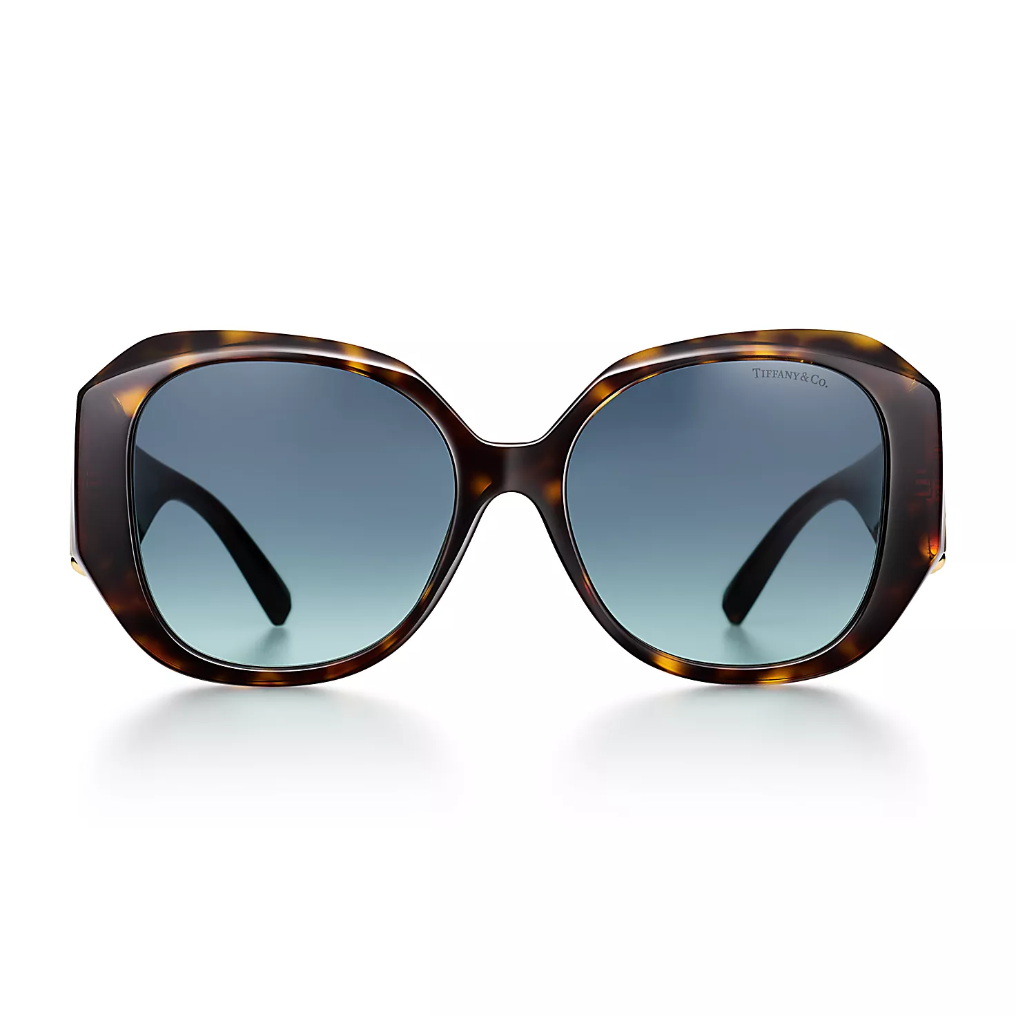 Tiffany HardWear:선글라스, 톨토이즈 아세테이트에 티파니 블루 렌즈 세팅 이미지 번호 1
