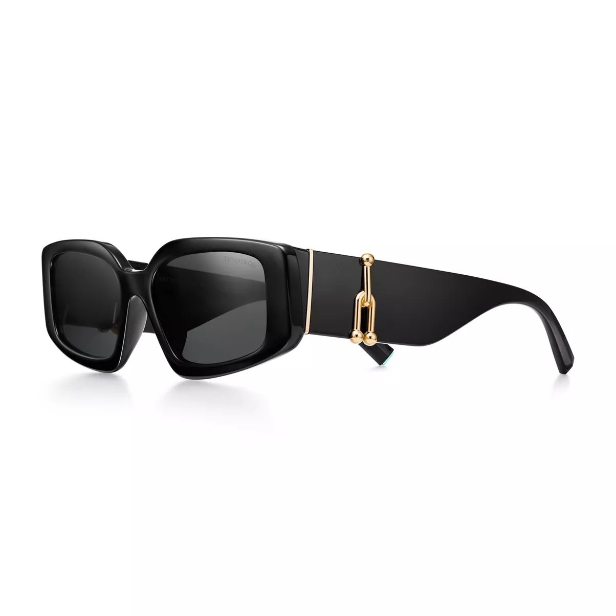 Sunglasses in Black Acetate with Dark Gray Lenses