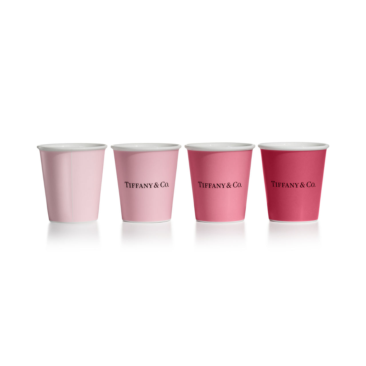Tiffany Kaffeebecher aus Porzellan, 4er-Set