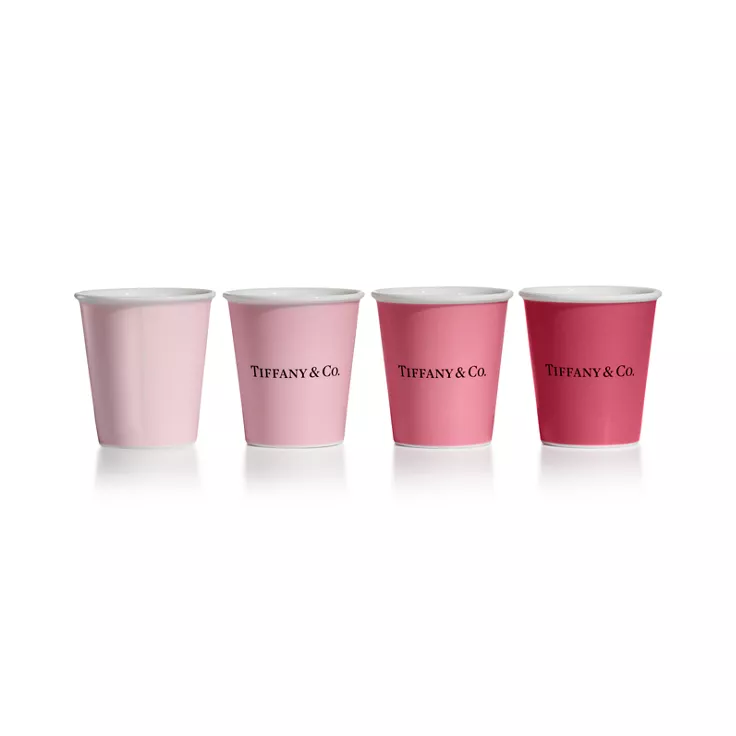 Tiffany Cups:Tiffany Coffee Cups in Bone China, Set of Four, 1