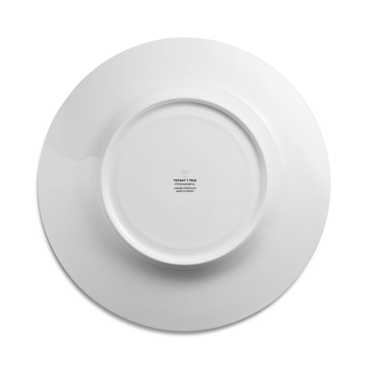True Platzteller mit handgemaltem Platinrand